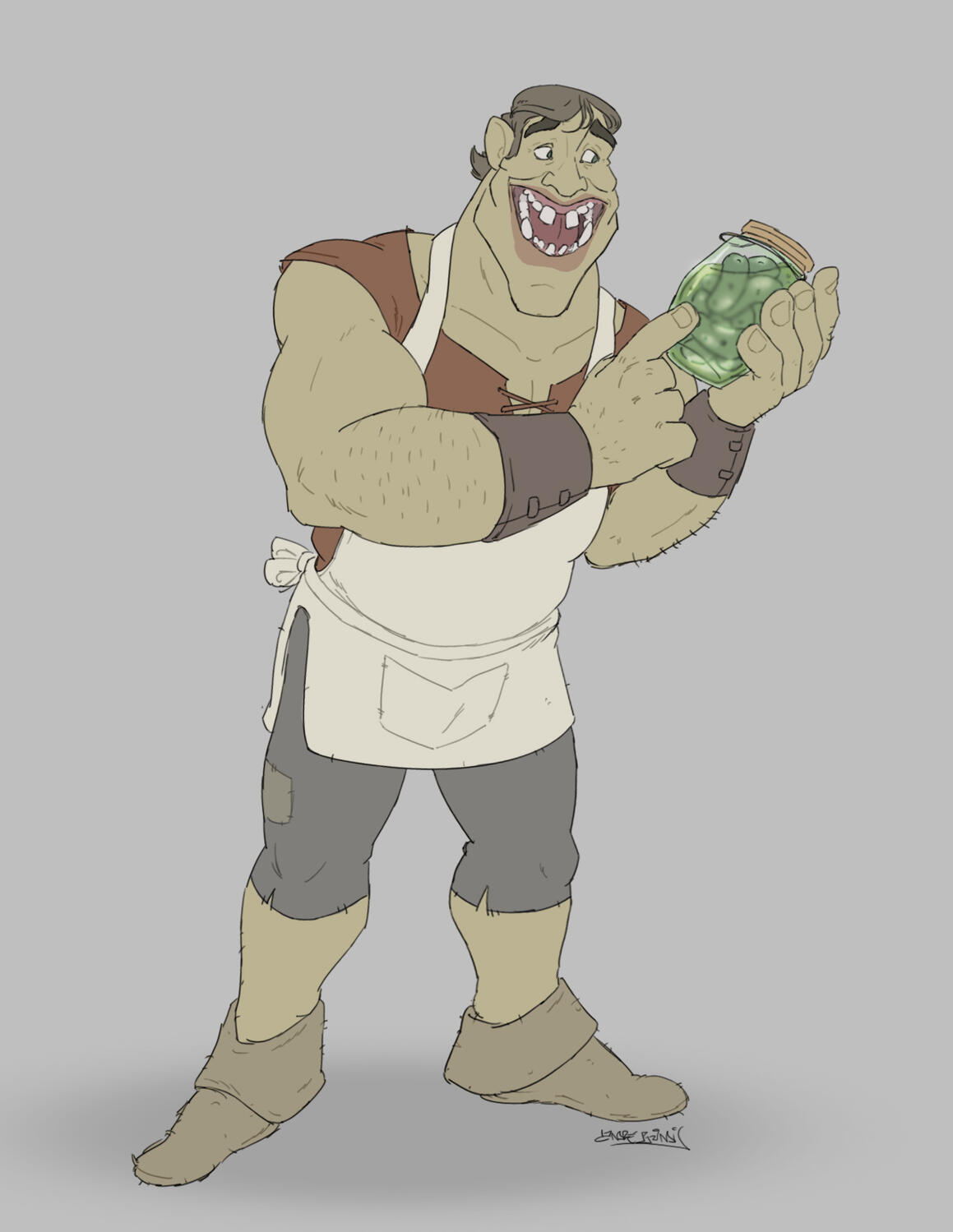 D&D commission | NPC merchant - best pickles in town