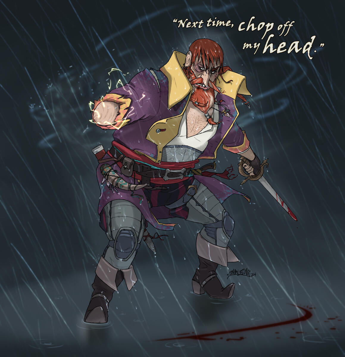 D&D commission | Travos 'The Red' - Lvl 4