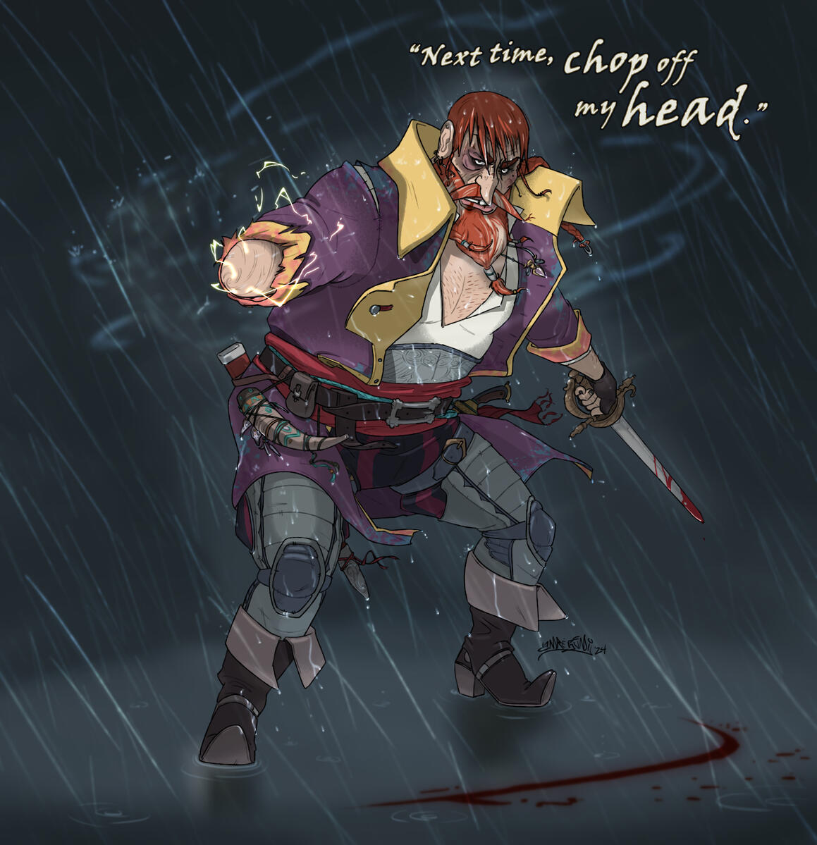 D&amp;D commission | Travos 'The Red' - Lvl 4